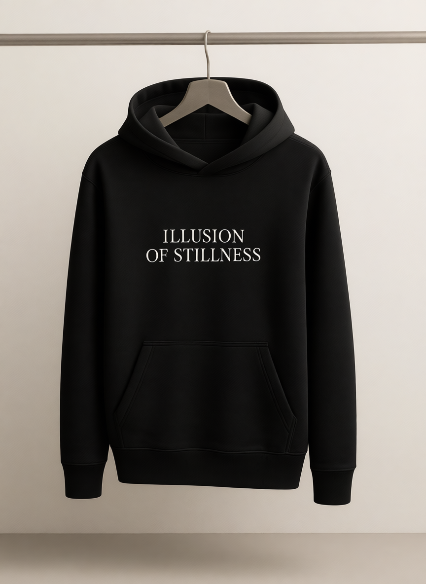 ILLUSION OF STILLNESS – Heavyweight Oversized  Cotton Hoodie