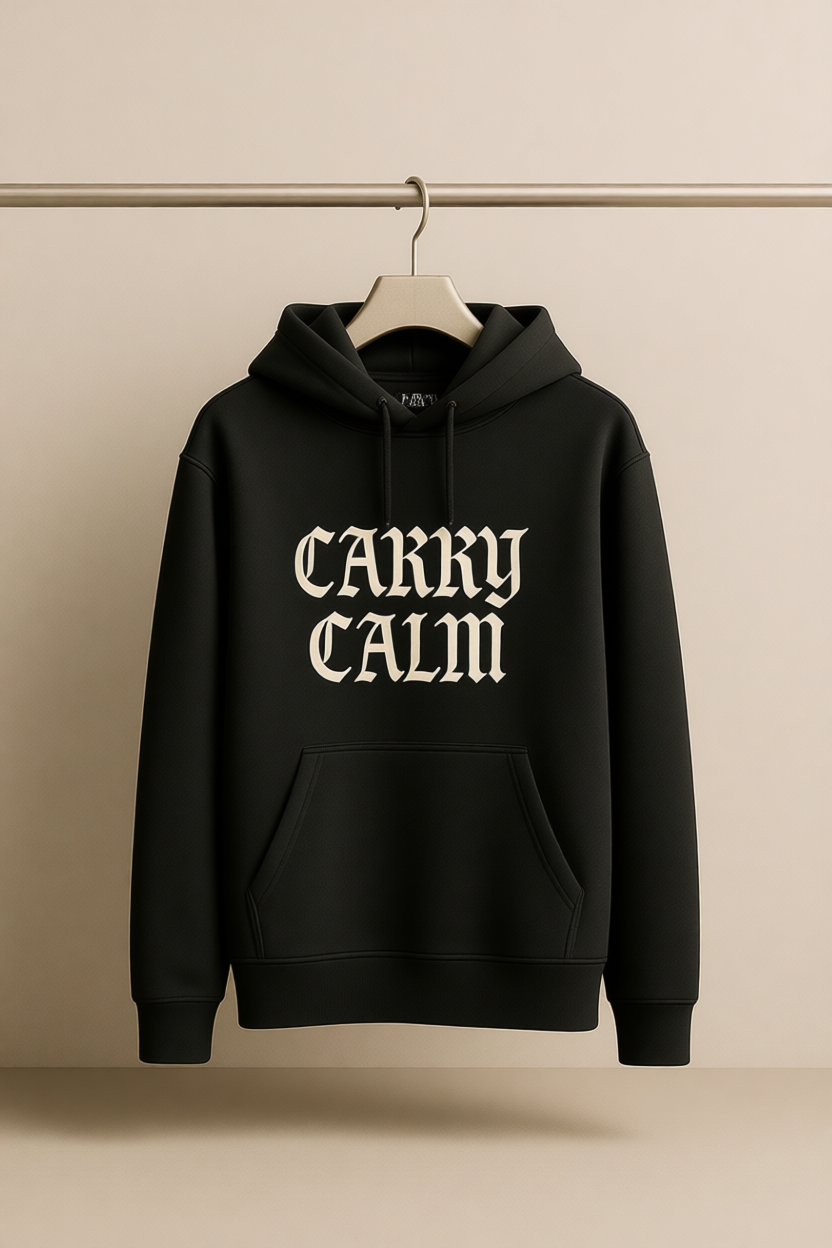 CARRY CALM – Oversized Heavyweight Cotton Hoodie