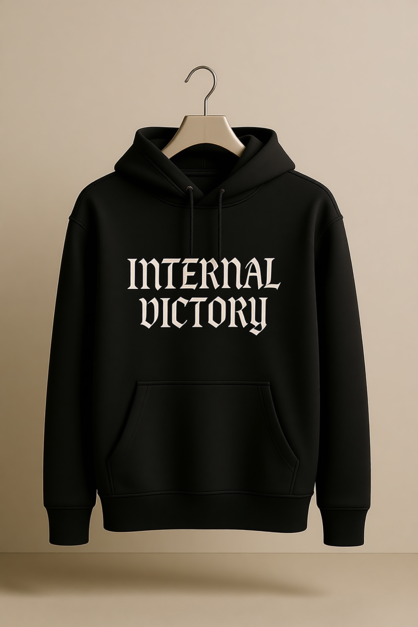 INTERNAL VICTORY – Oversized Heavyweight Cotton Hoodie