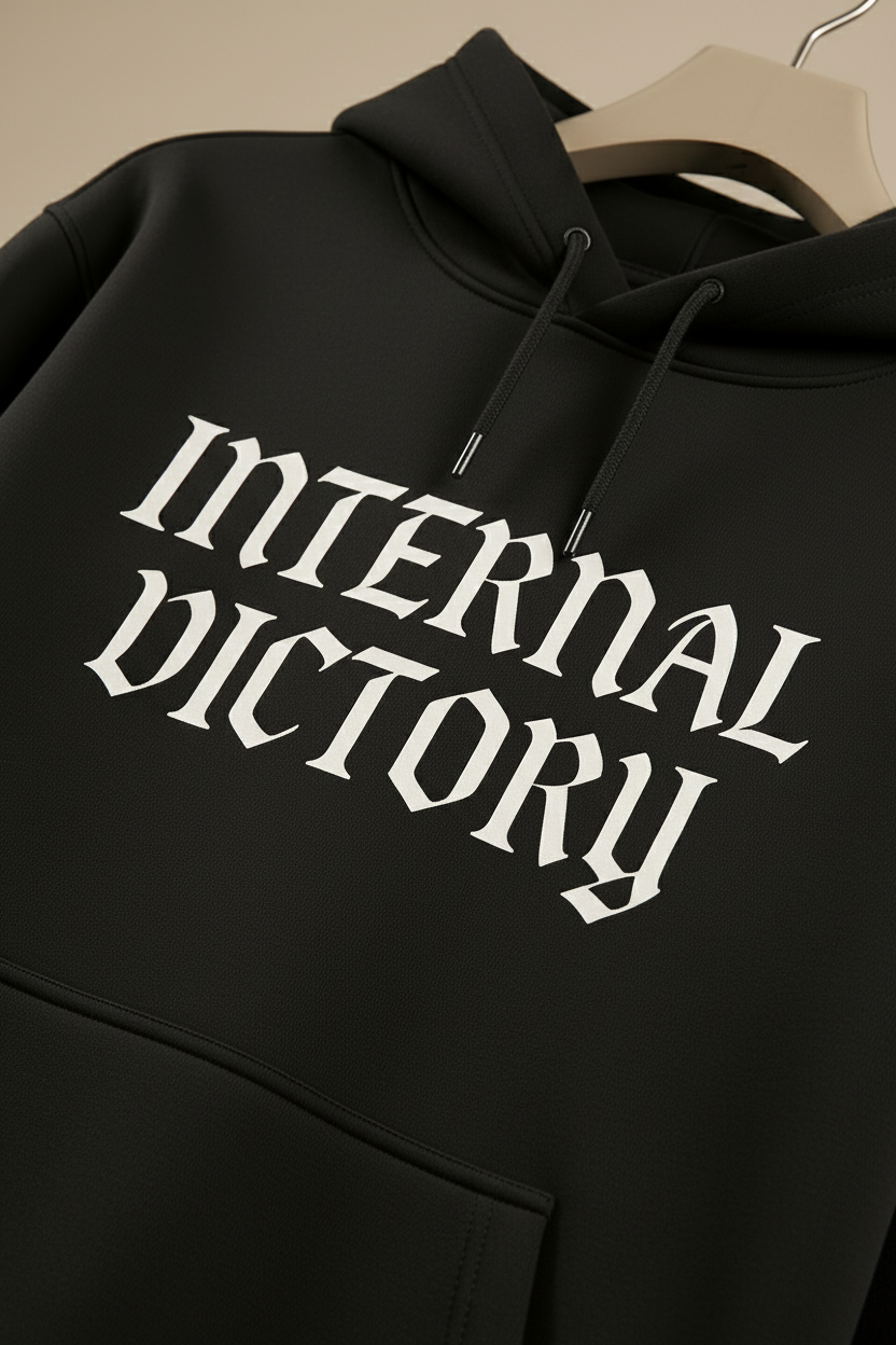 INTERNAL VICTORY – Oversized Heavyweight Cotton Hoodie