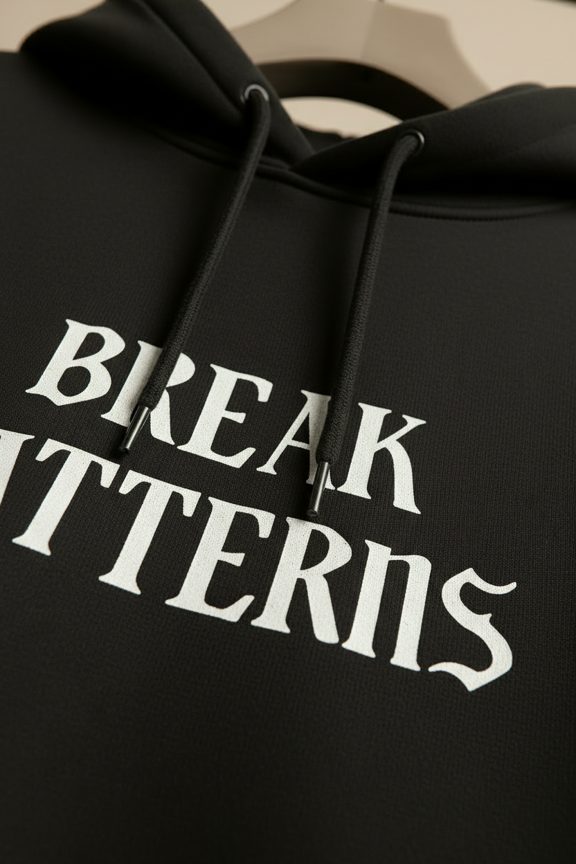 BREAK PATTERNS – Oversized Heavyweight Cotton Hoodie