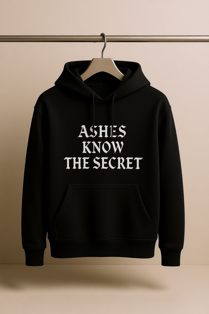 ASHES KNOW THE SECRET – Oversized Heavyweight Cotton Hoodie
