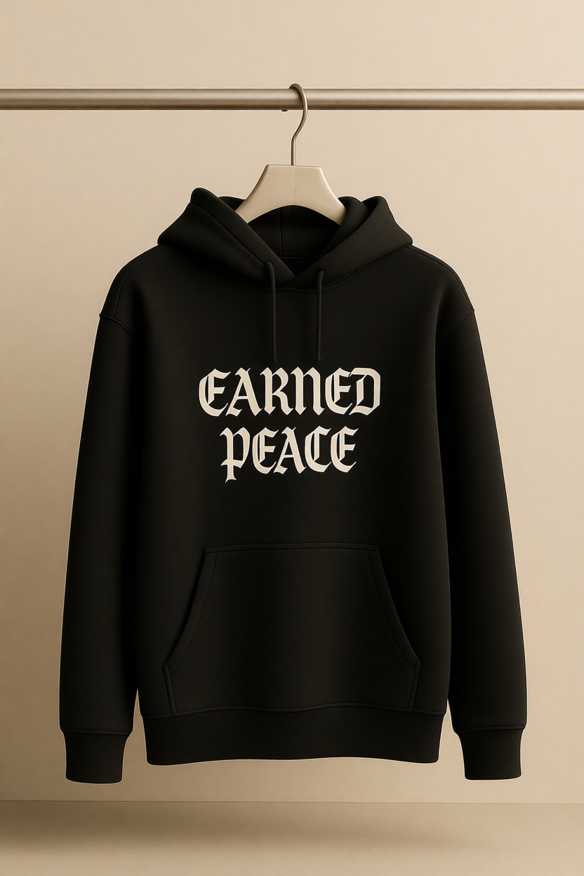 EARNED PEACE – Oversized Heavyweight Cotton Hoodie