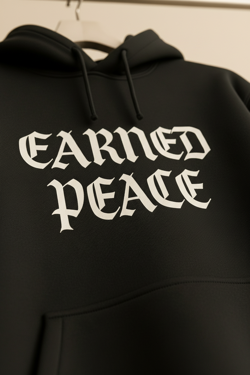 EARNED PEACE – Oversized Heavyweight Cotton Hoodie