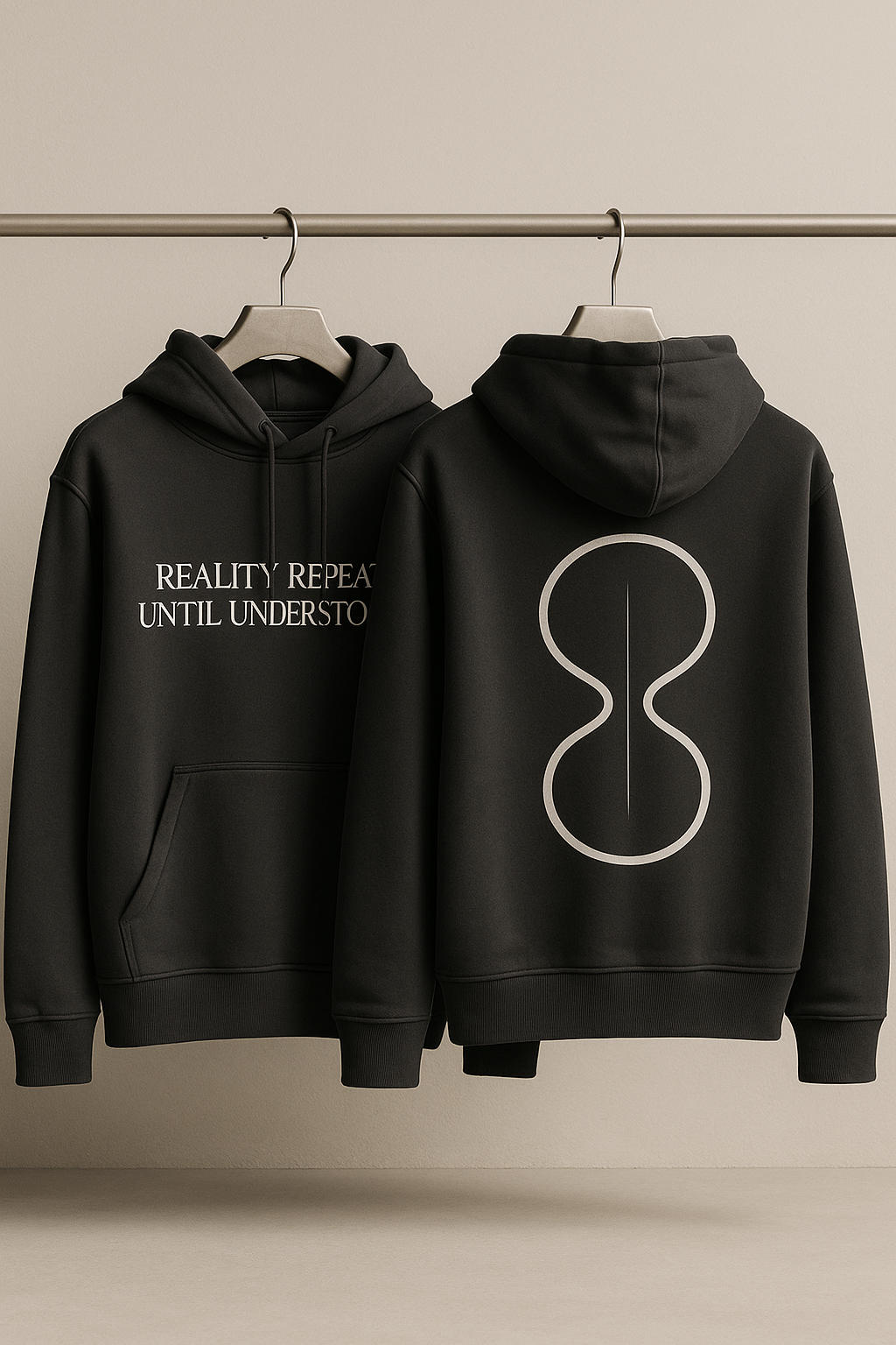 REALITY REPEATS UNTIL UNDERSTOOD – Premium Oversized Cotton Hoodie