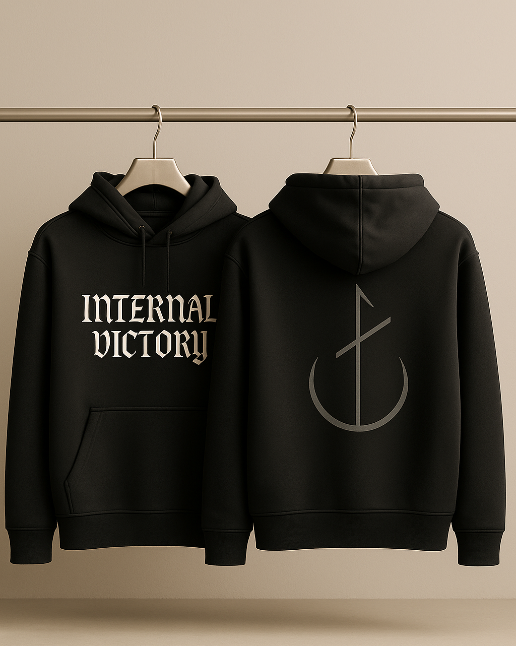 INTERNAL VICTORY – Oversized Heavyweight Cotton Hoodie