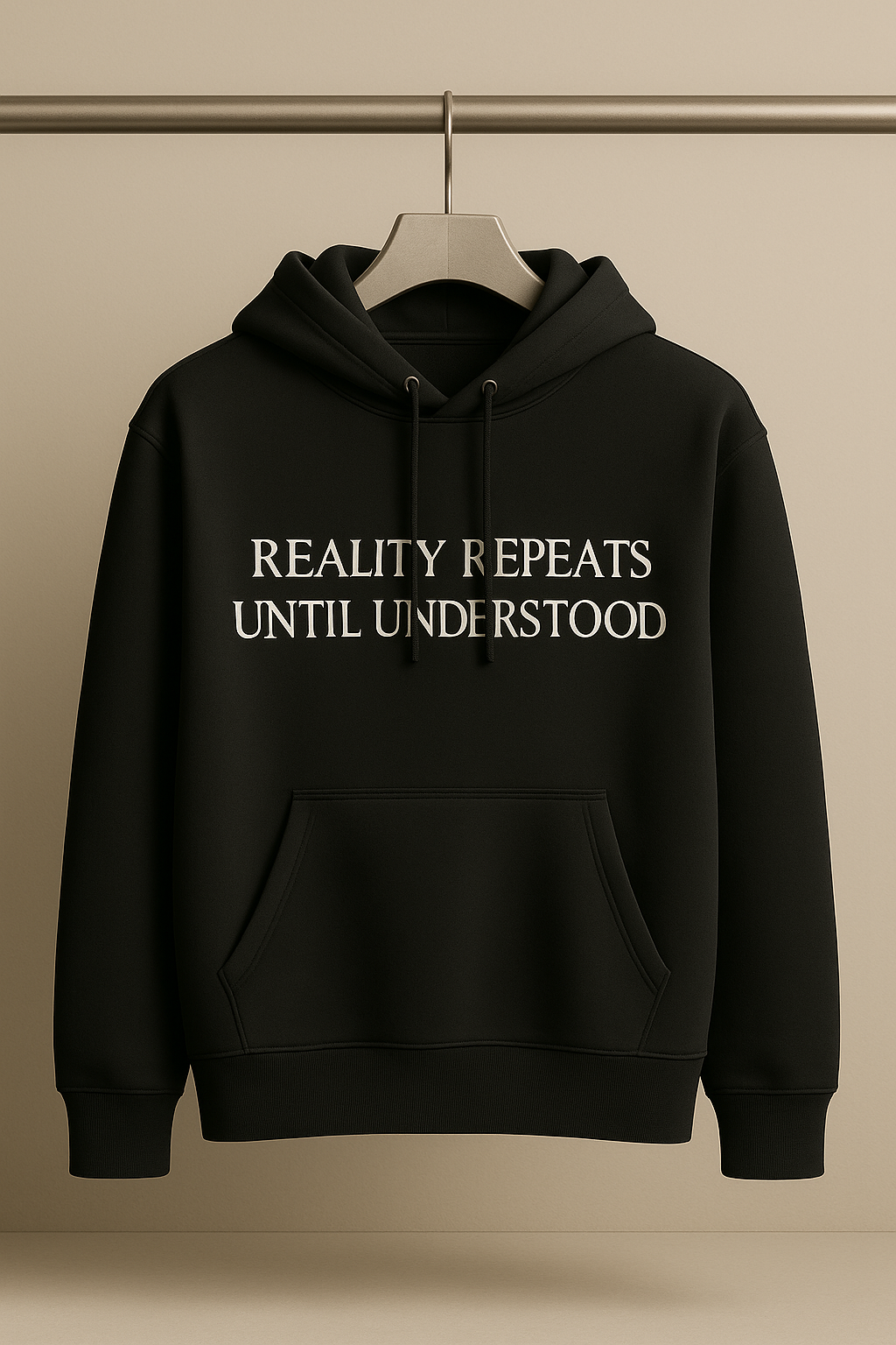REALITY REPEATS UNTIL UNDERSTOOD – Premium Oversized Cotton Hoodie
