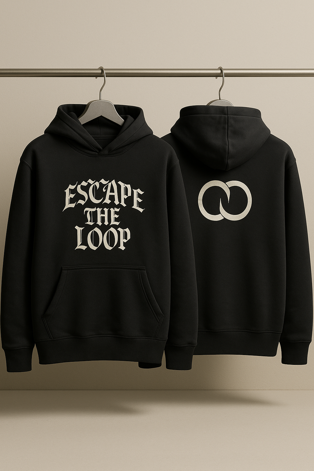 ESCAPE THE LOOP – Heavyweight Oversized Cotton Hoodie
