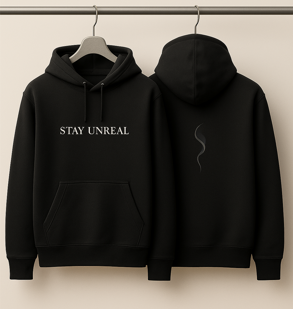 STAY UNREAL – Heavyweight Oversized  Cotton Hoodie
