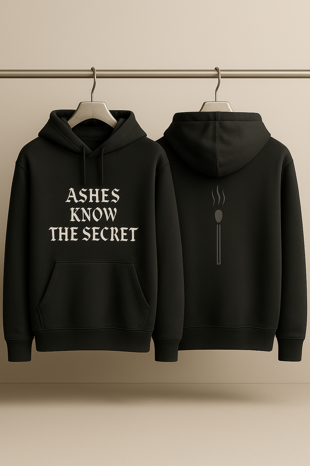 ASHES KNOW THE SECRET – Oversized Heavyweight Cotton Hoodie