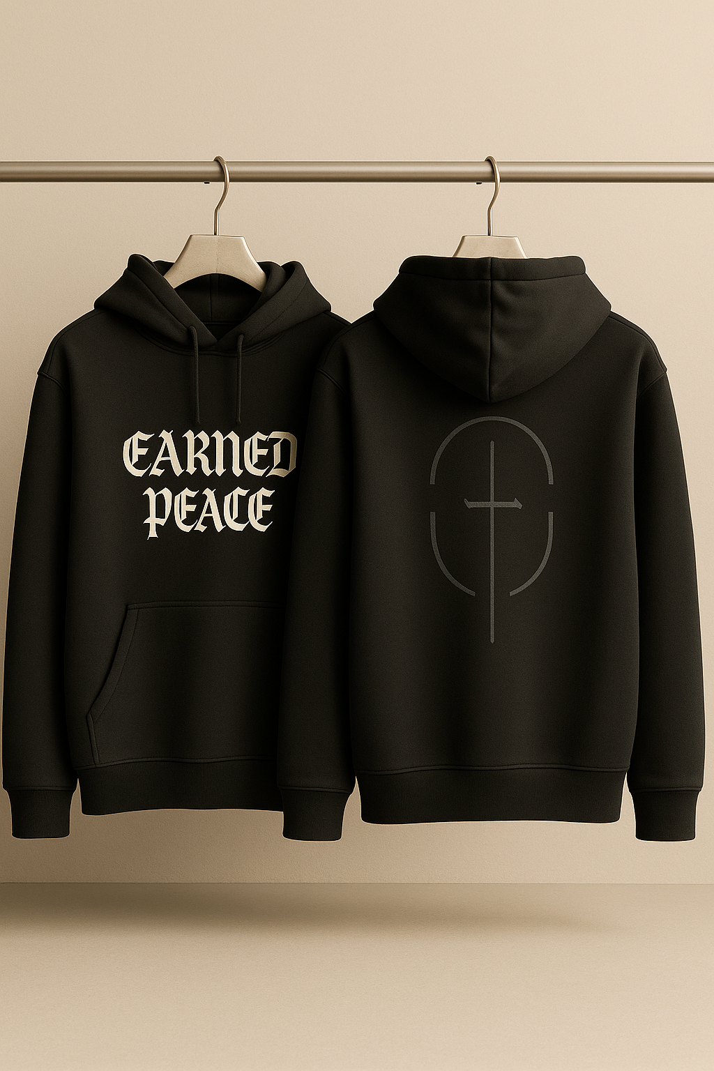 EARNED PEACE – Oversized Heavyweight Cotton Hoodie